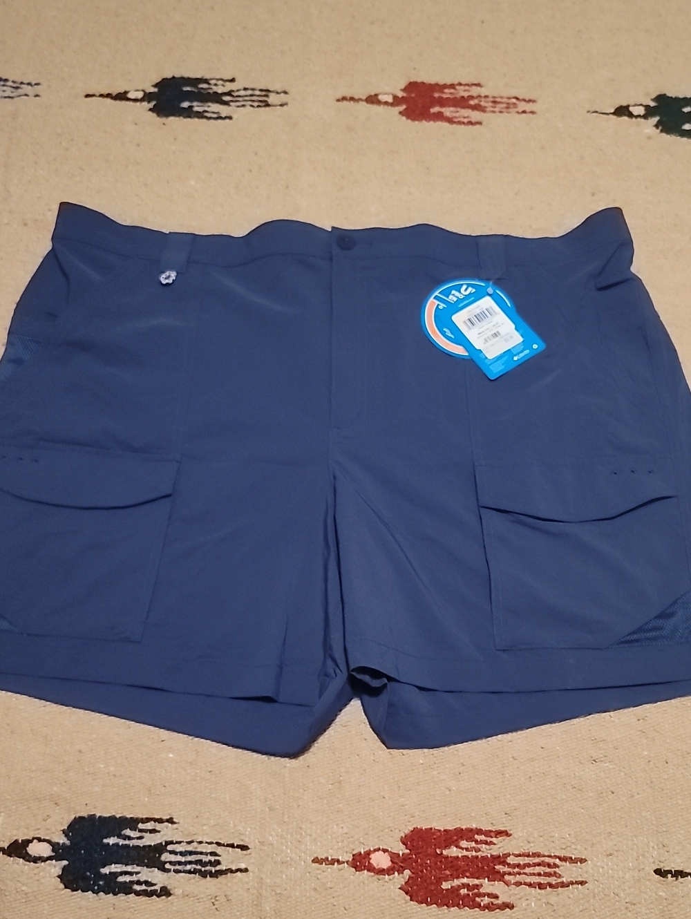 NWT Columbia Performance Fishing Gear Men's Navy Quick-Dry Cargo Shorts